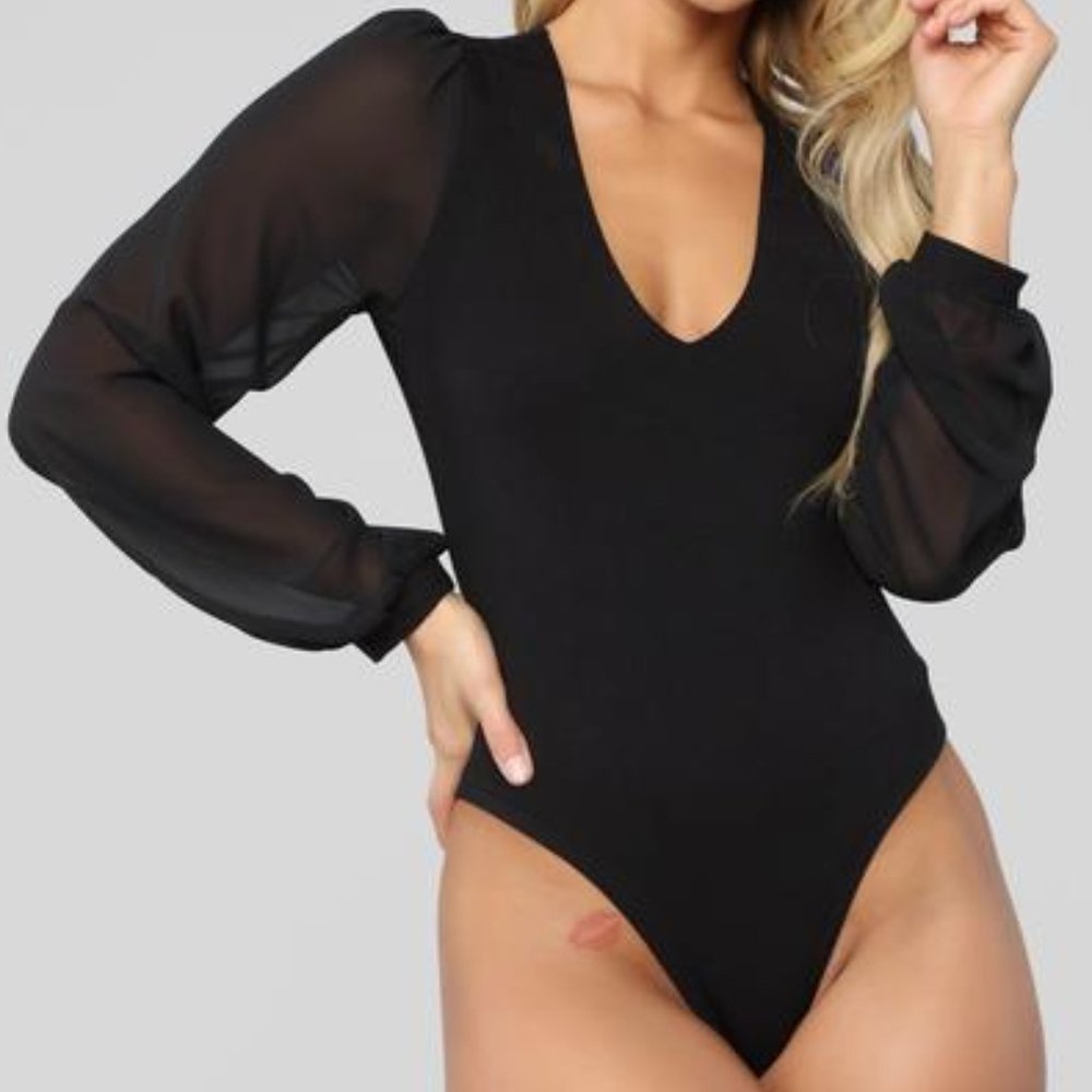 Black Long Sleeve Body Suit